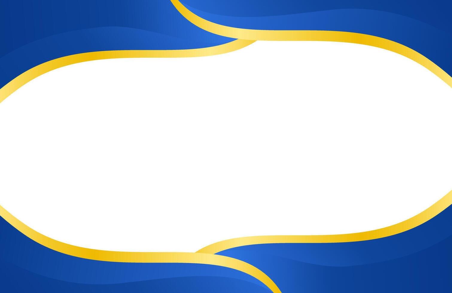 Chic Blue and Gold Gradient Wave Design vector