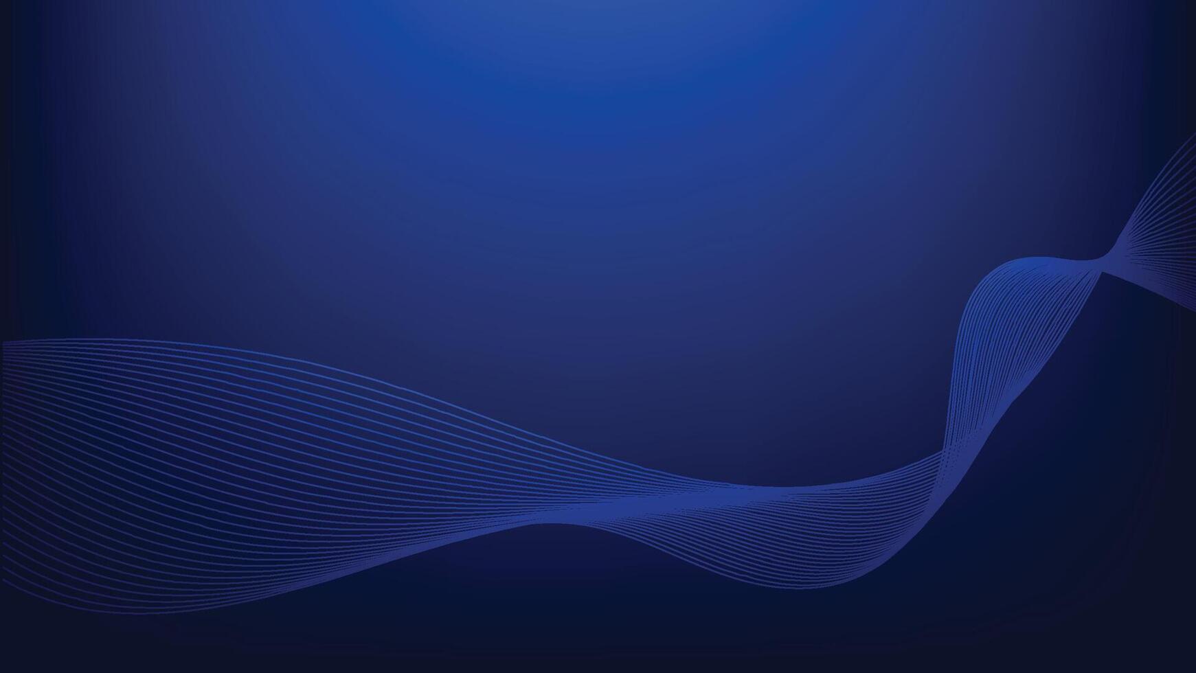 abstract flowing lines on blue background vector