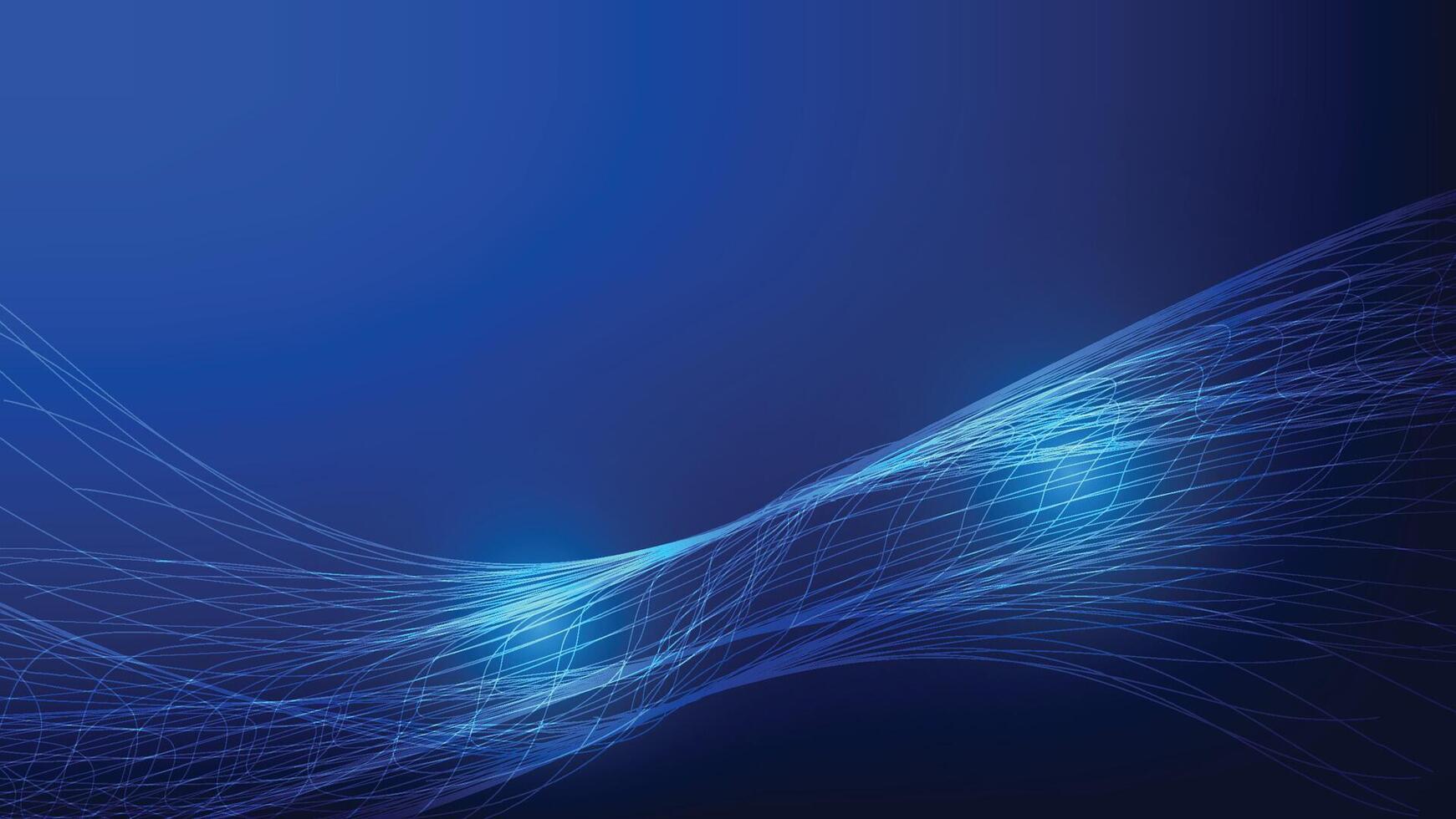 futuristic background with abstract swirl lines and blue light vector