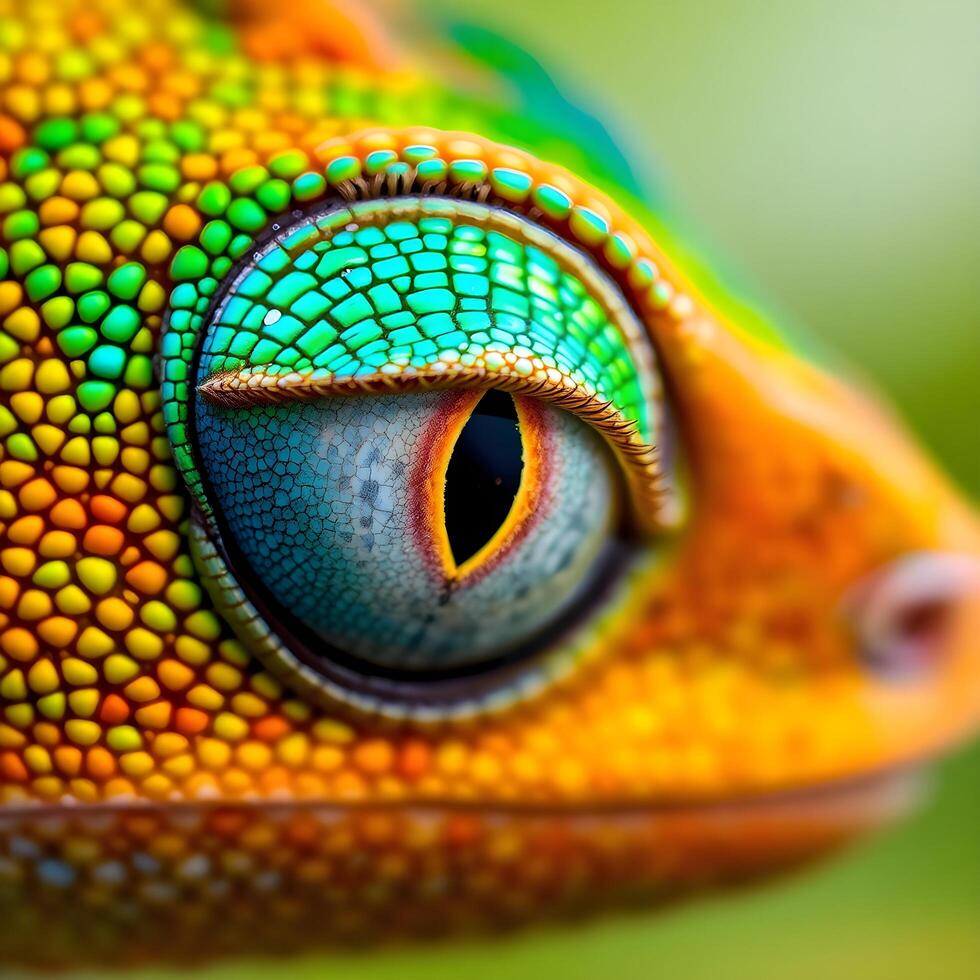 Prismatic Gaze The Eye of the Chameleon photo