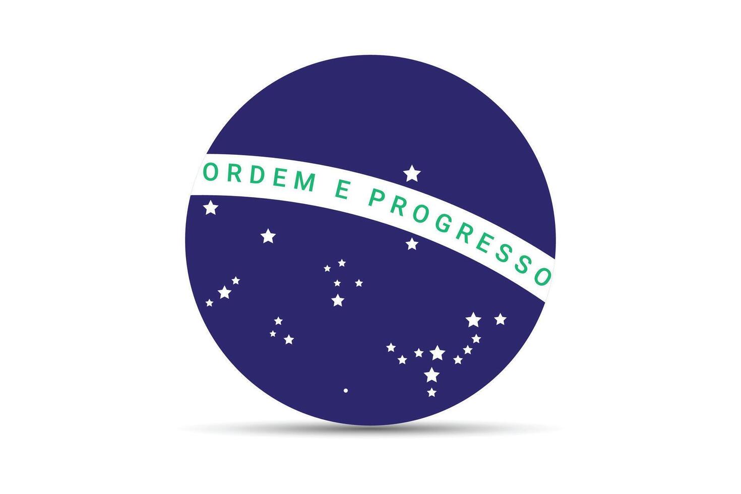 Detailed Illustration of the Brazilian National Motto Ordem E Progresso Element. vector