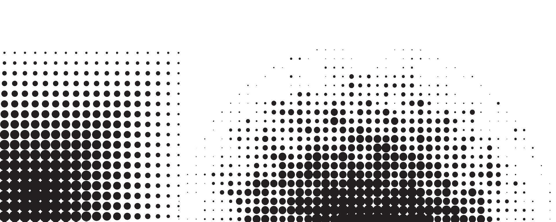 Halftone pattern features a gradient effect, with varying density of dots. Halftone Effect Illustration. vector