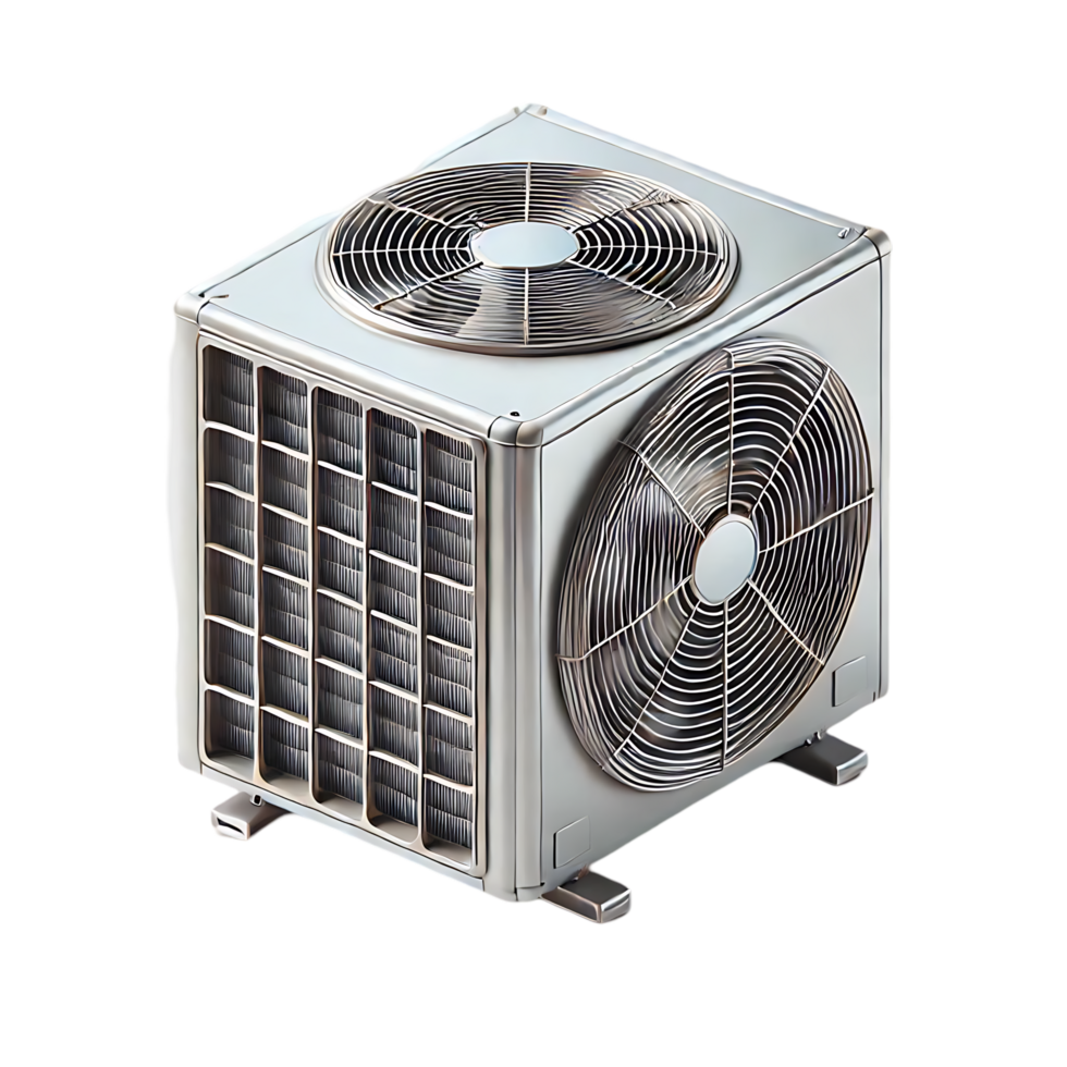 Metallic air conditioner unit exterior design png
