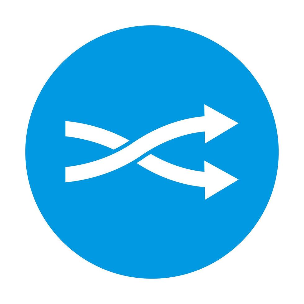 Redirect icon change direction symbol for graphic design, logo, web site, social media, mobile app, ui illustration. vector