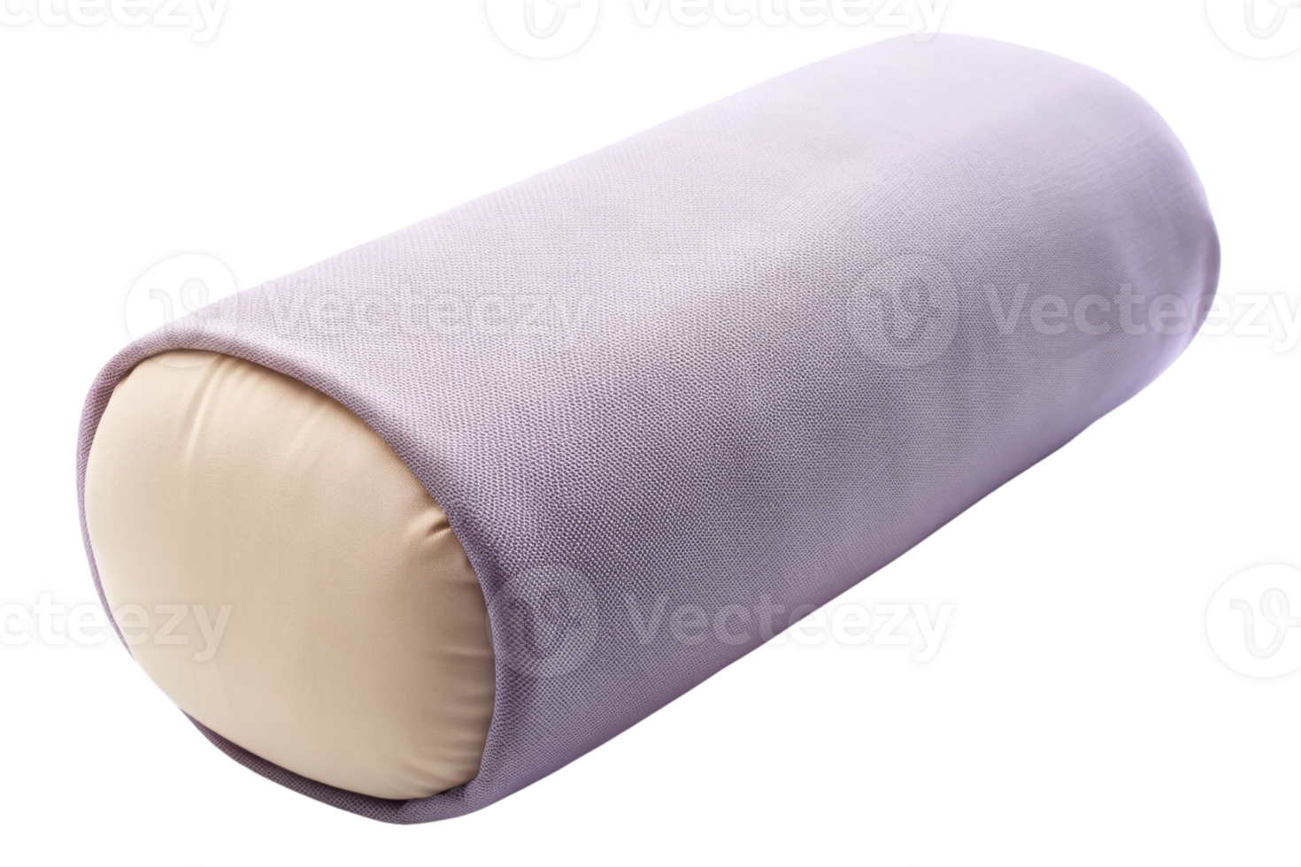 Decorative cylindrical bolster pillow with soft smooth fabric cover png