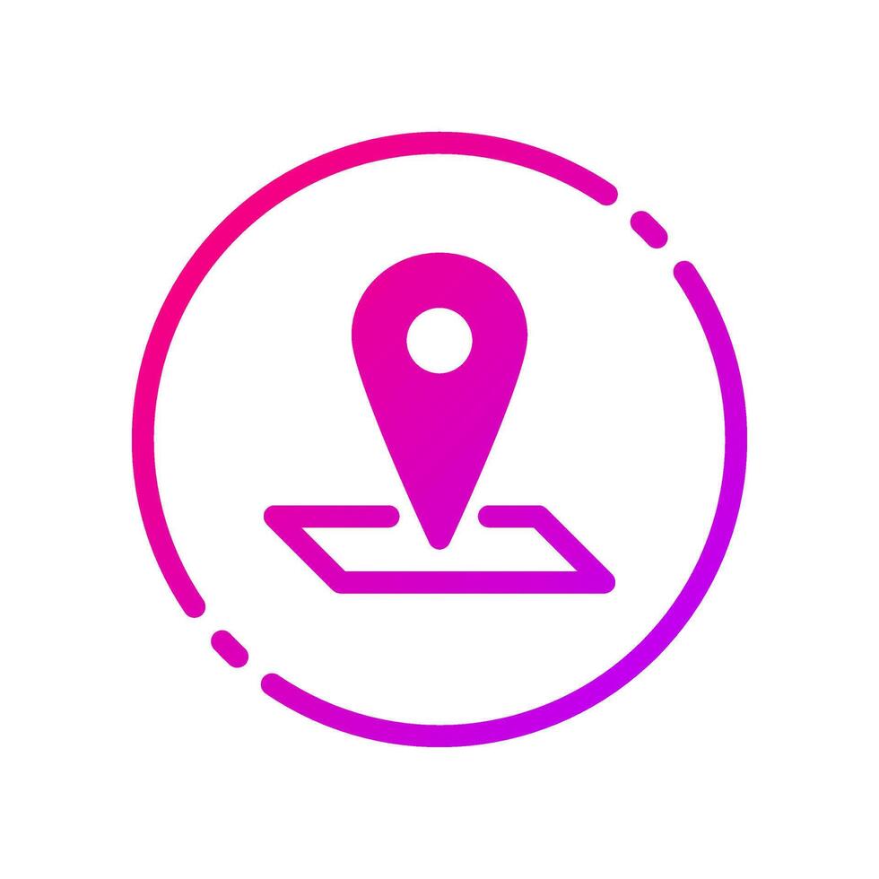 Design Illustration graphic of location icon with gradient style. Suitable for UI, mobile design, web design, etc. vector