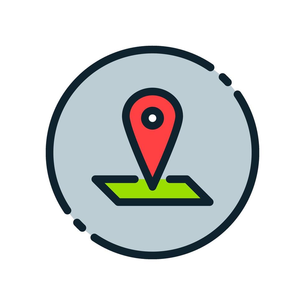 Design Illustration graphic of location icon with colored line style. Suitable for UI, mobile design, web design, etc. vector