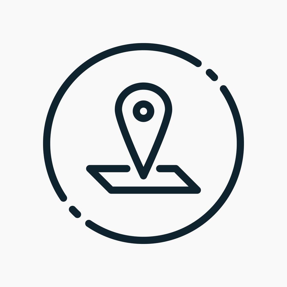 Design Illustration graphic of location icon with line style. Suitable for UI, mobile design, web design, etc. vector