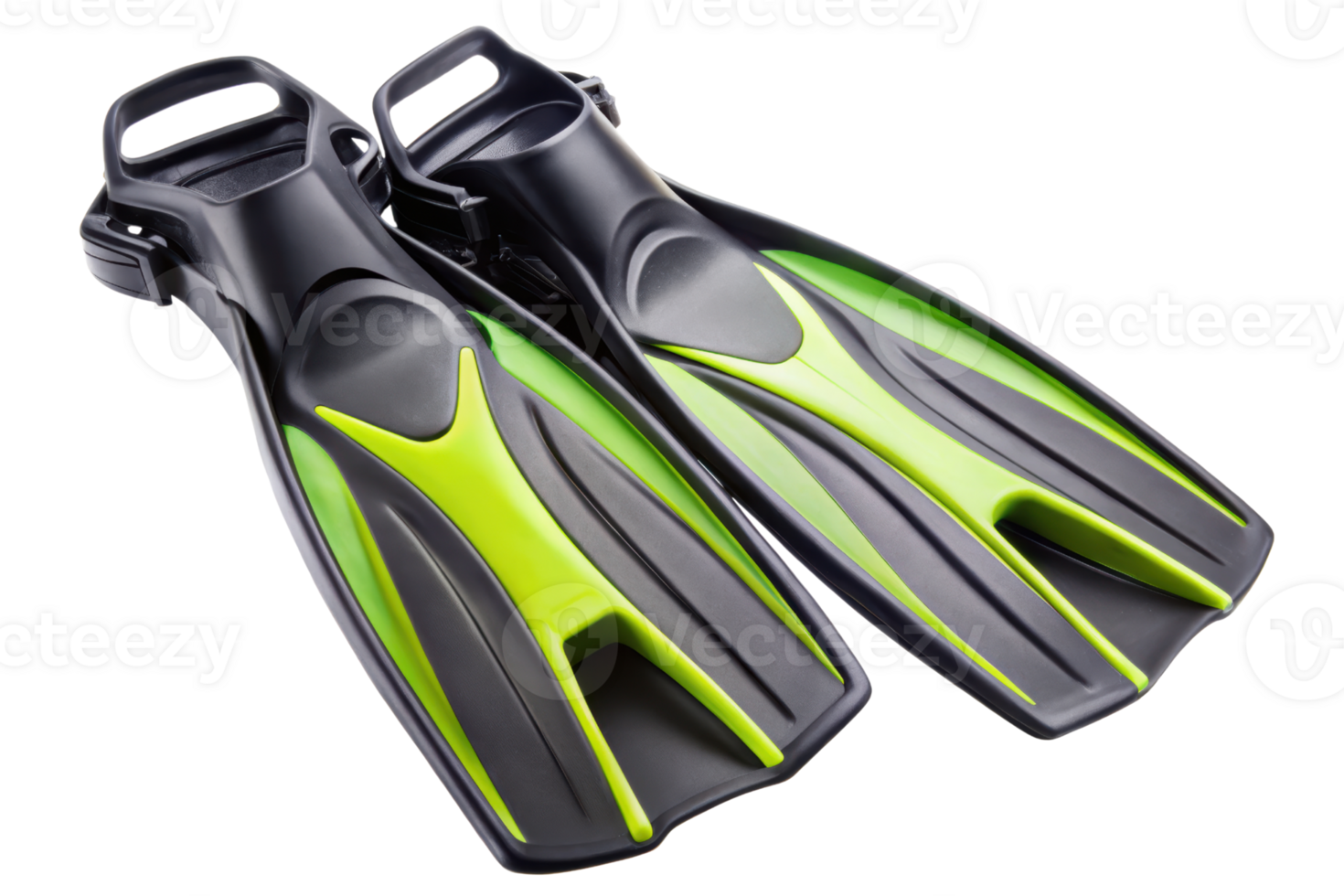 Stylish swim fins designed for optimal performance isolated on a transparent background png
