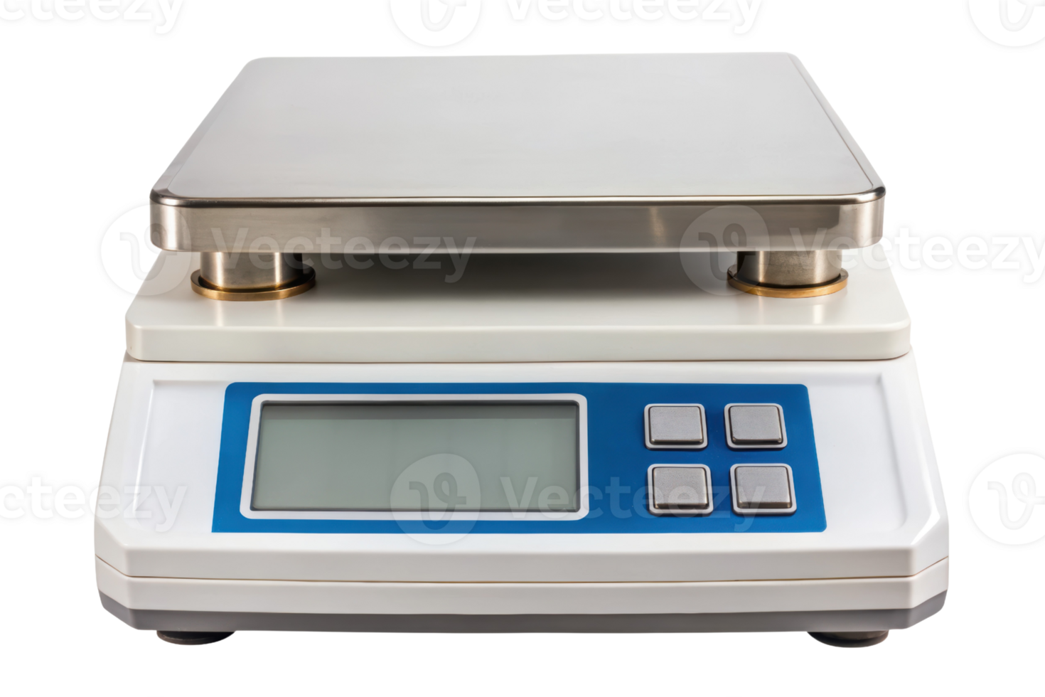 Digital laboratory scale for precise weight measurement isolated on a transparent background png