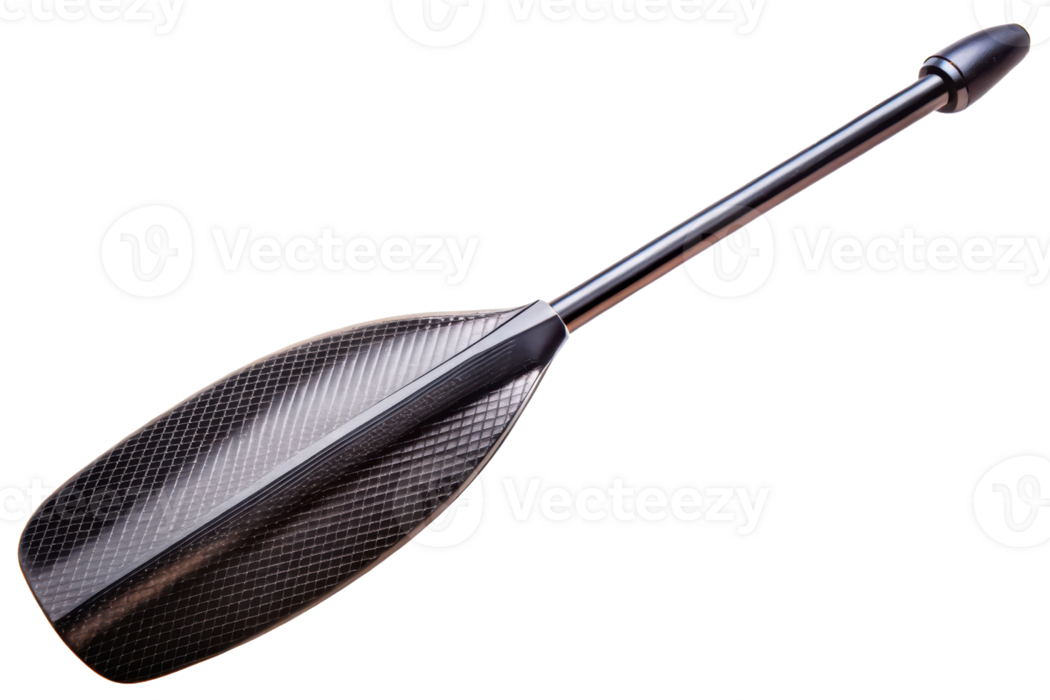 Lightweight carbon fiber paddle for kayaking sport isolated on a transparent background png