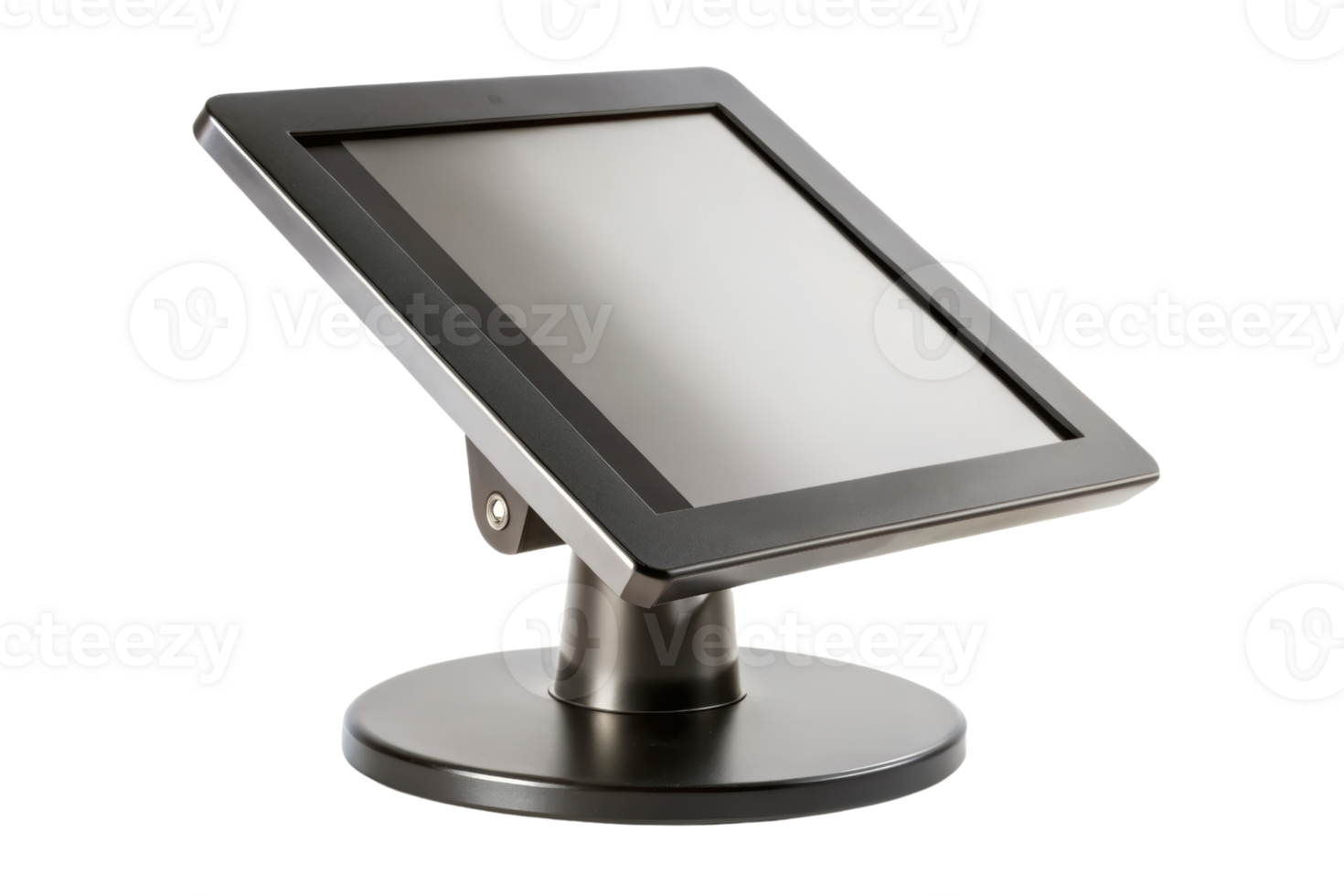 Touchscreen POS monitor for retail checkout system isolated on a transparent background png
