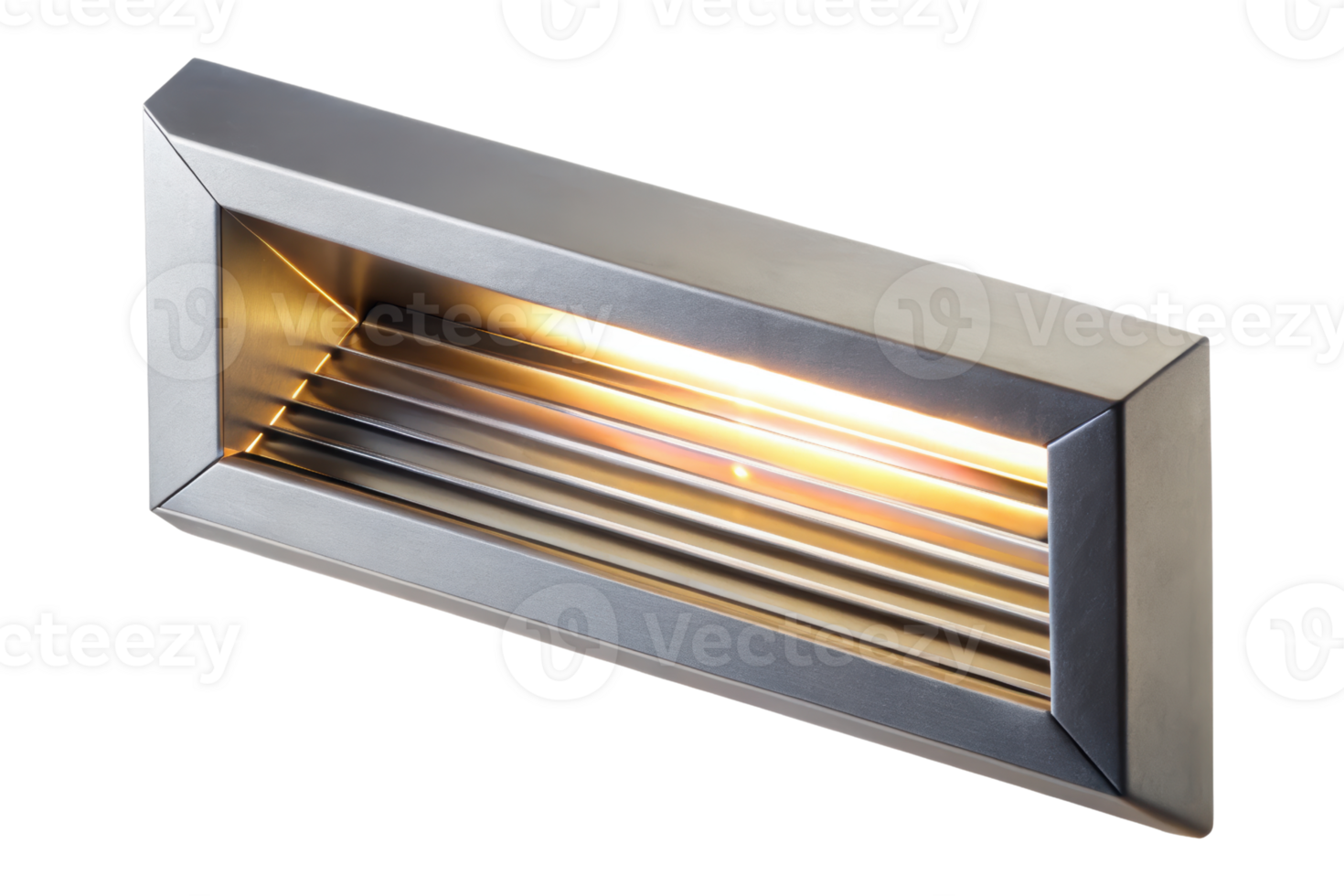 Rectangular wall-mounted metal light fixture png