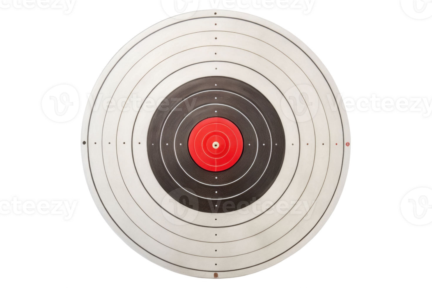 Bullseye target for archery practice and competitions on a transparent background png