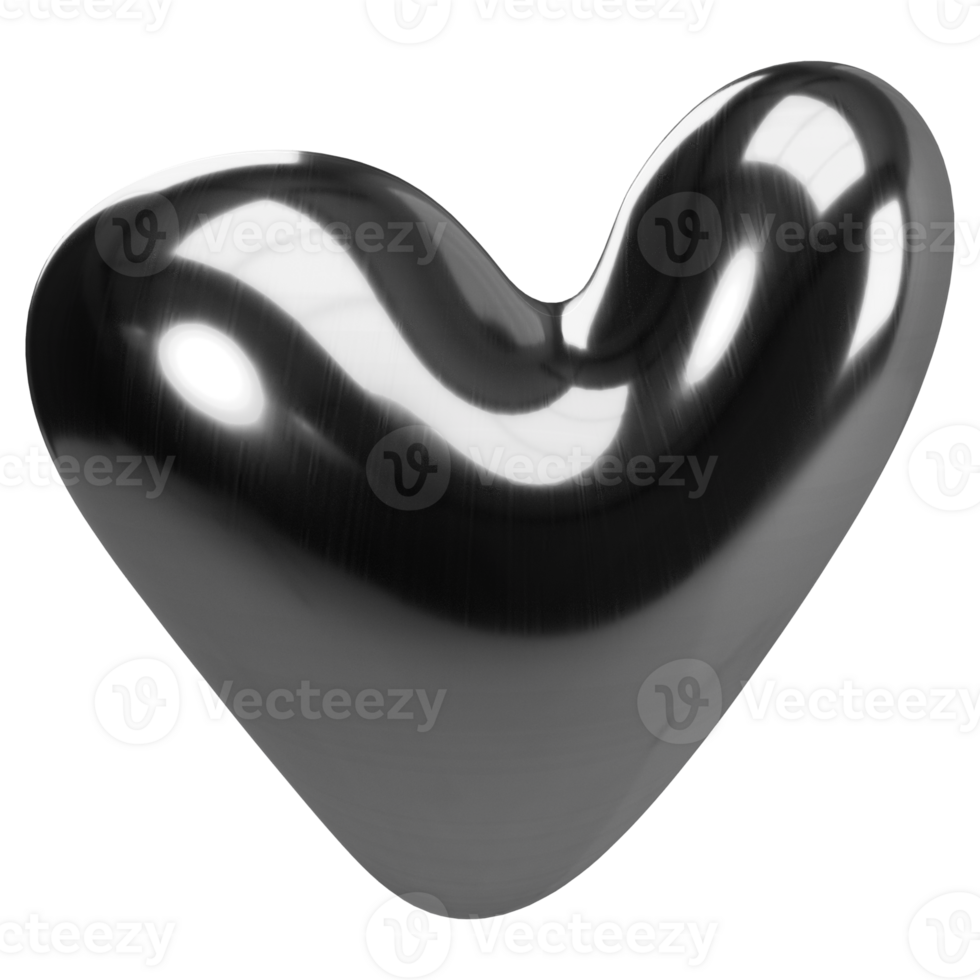 Black Glossy Heart png