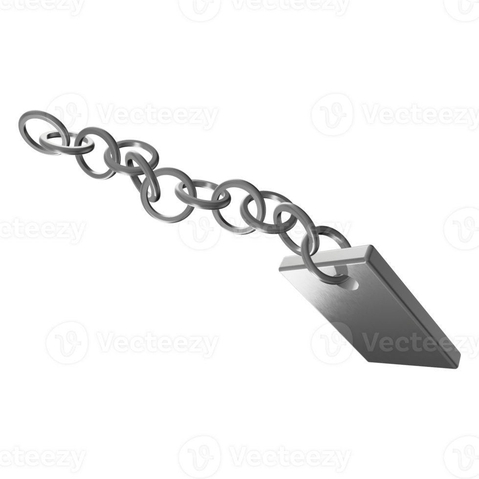 3d Metal Keychain Isolated png