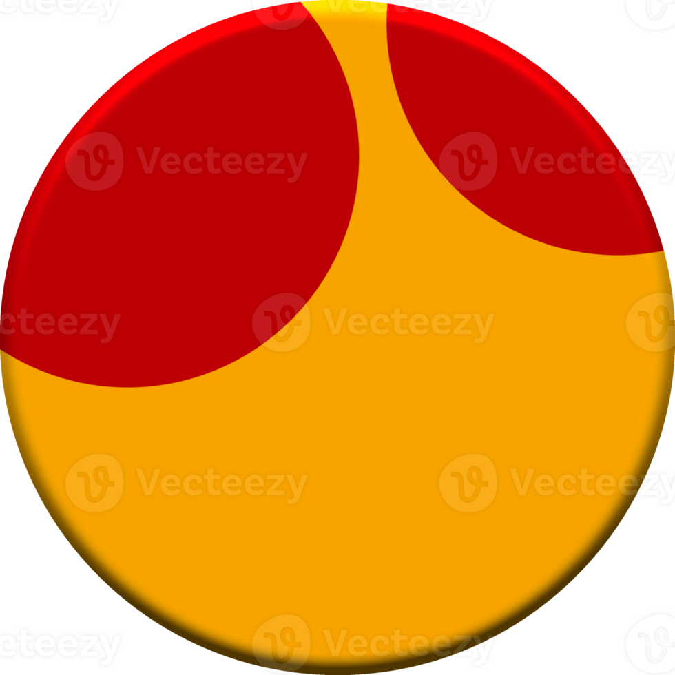 A red and yellow circle with a dot in the middle png