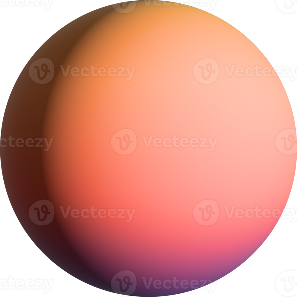 A sphere with a pink and orange color png