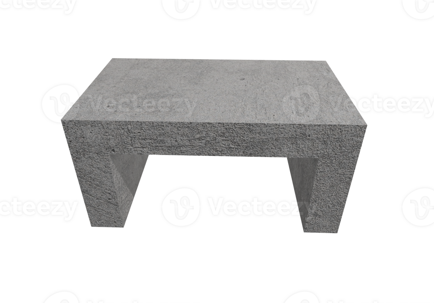 A concrete table with a small table on top png