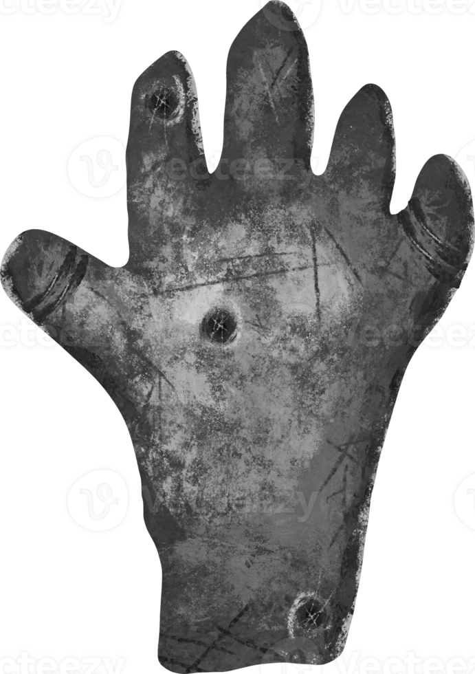 A black and white photo of a hand with a hole in it png