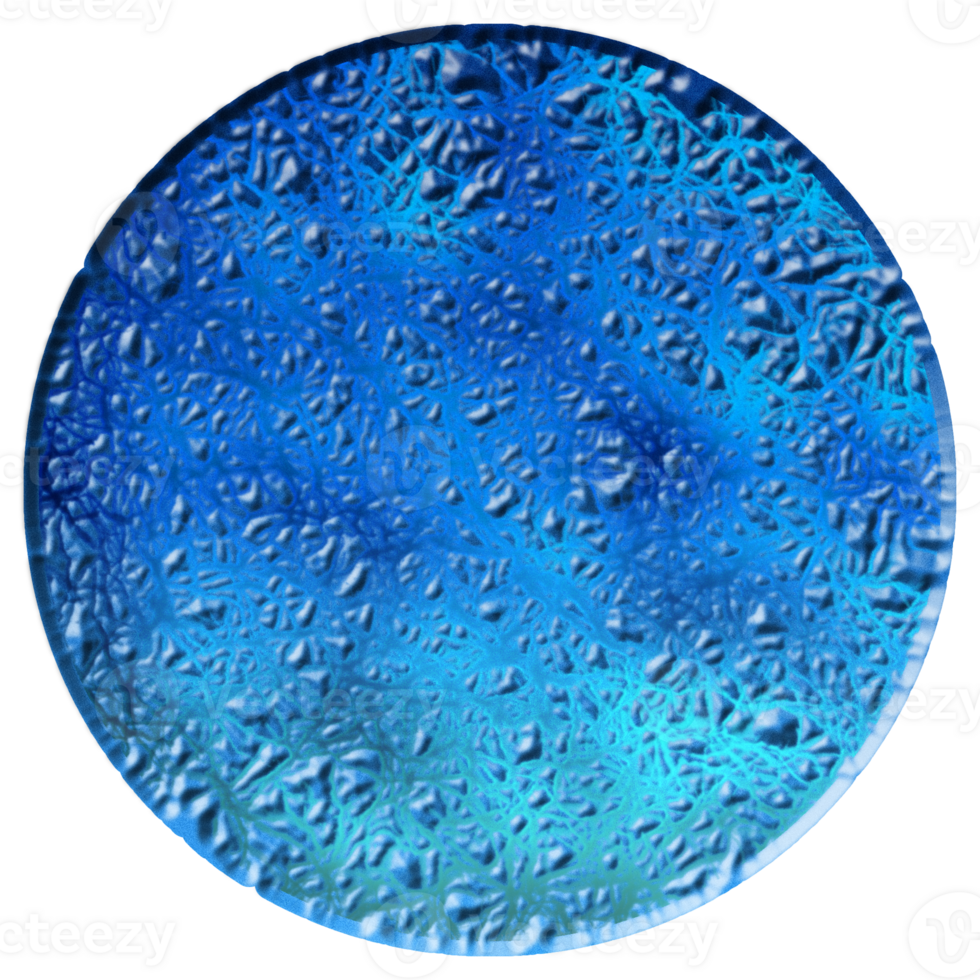 A blue and green circular plate with water droplets png