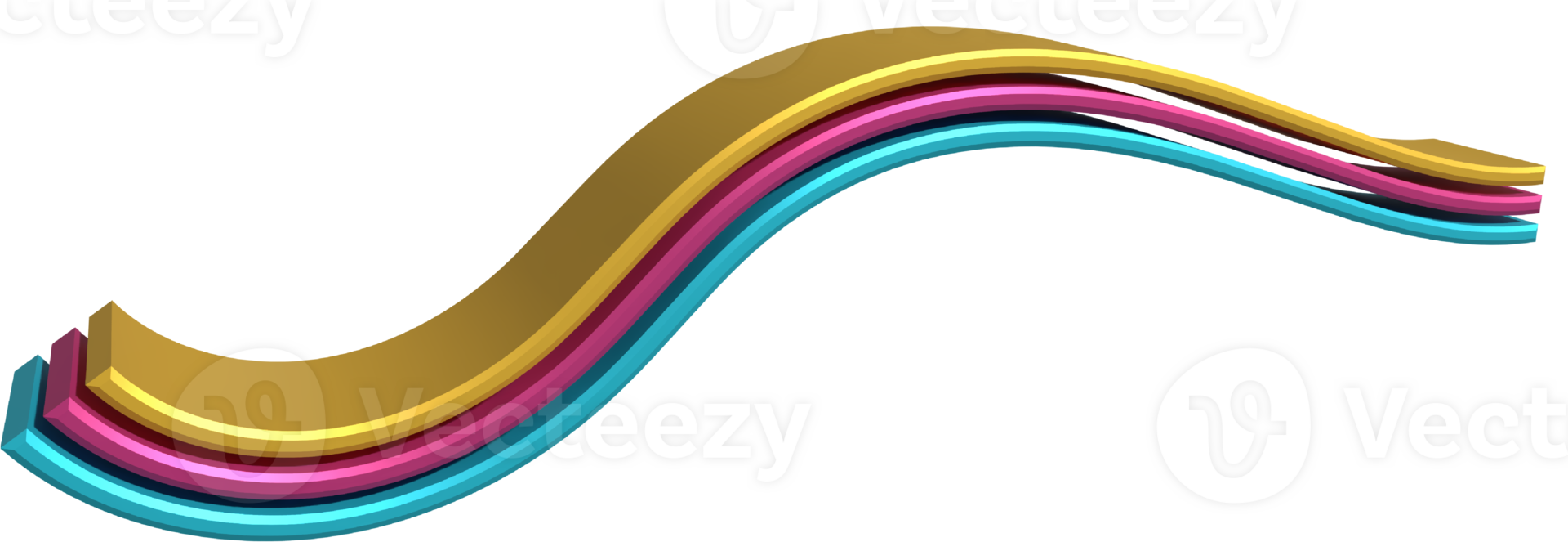 A colorful wave with a transparent background png