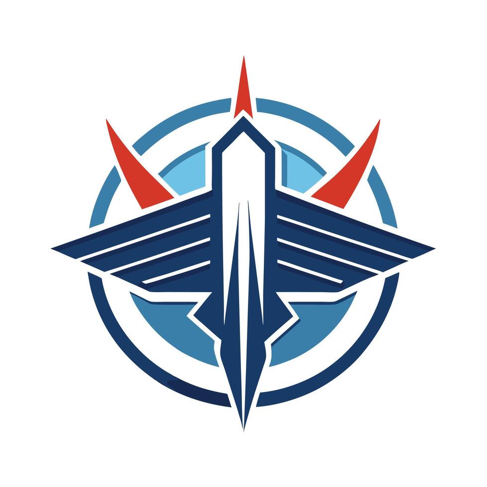 Modern minimalist logo design for aerospace manufacturing company focused on innovation and advanced technology featuring unique geometric shapes vector