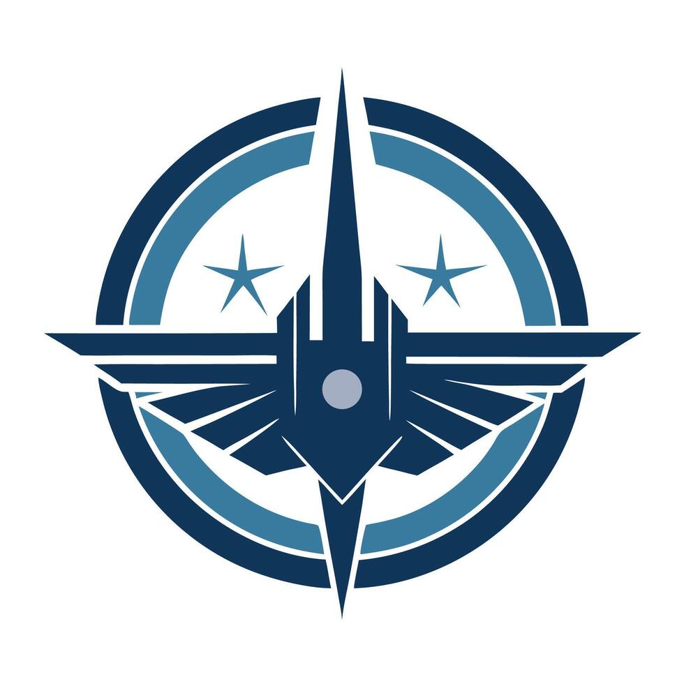 Advanced minimalist logo design for a cutting-edge aerospace manufacturing company showcasing sleek lines and dynamic shapes, emphasizing innovation and precision in aerospace technology vector