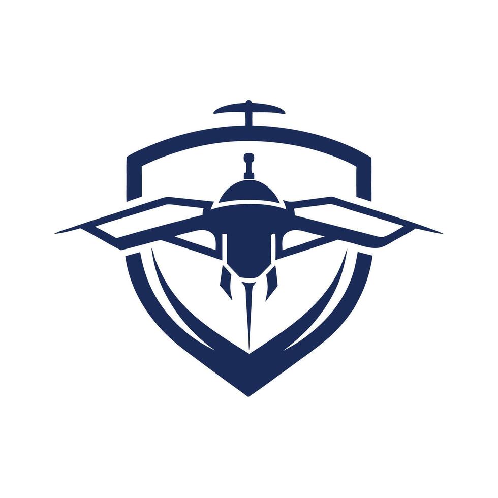 Modern logo design representing autonomous drone technology with a sleek appearance and futuristic elements that signify innovation in aerospace engineering vector