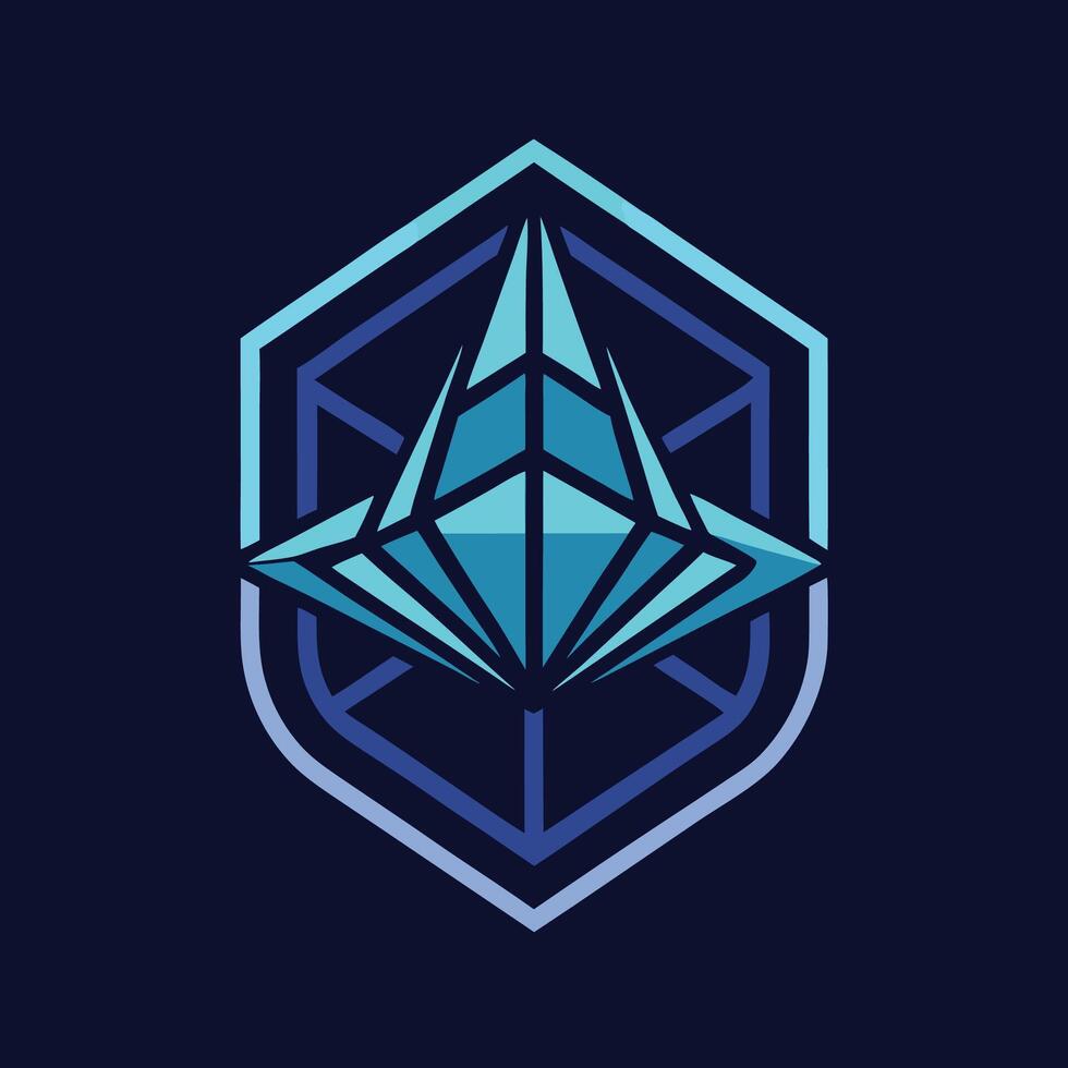 Sleek minimalist logo representation for a predictive policing technology, designed for modern law enforcement applications in urban areas vector