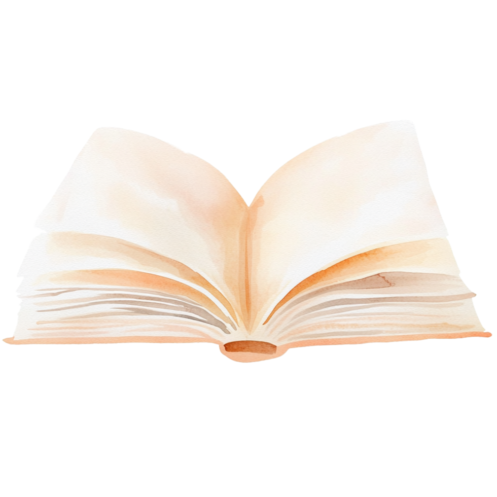 An open book with a white cover png
