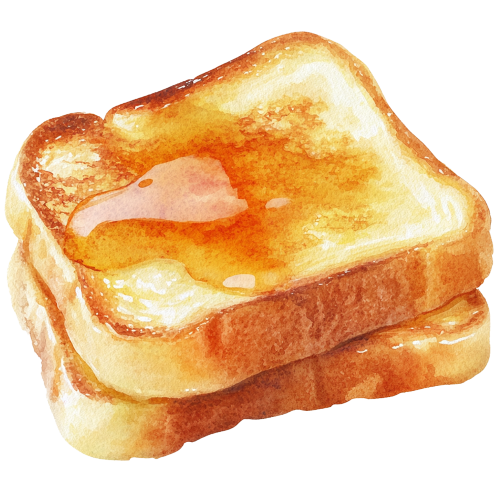 A piece of toast with honey on it png