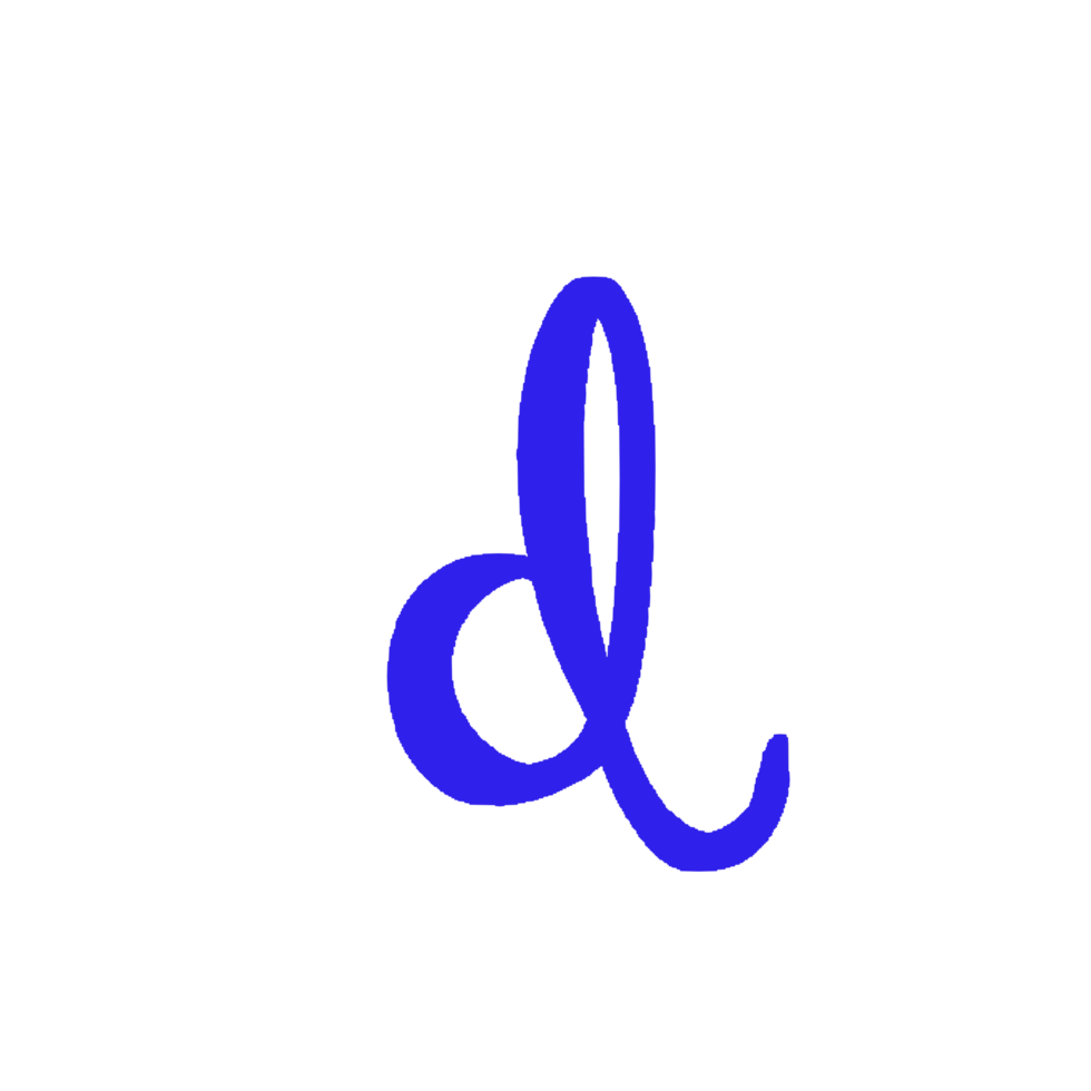 cursive letter d png