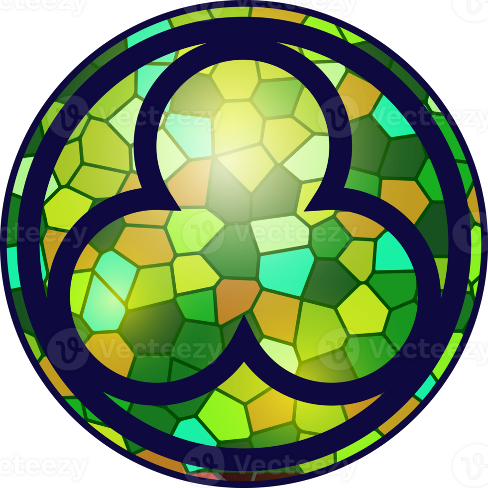 Gothic circle rose window. Cathedral and castle rosettes. Christian architecture element with color stained glass. Radial frame with medieval ornament png