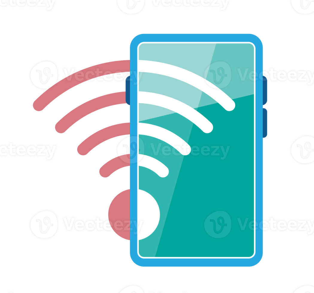 Smartphone with Wireless Signal png