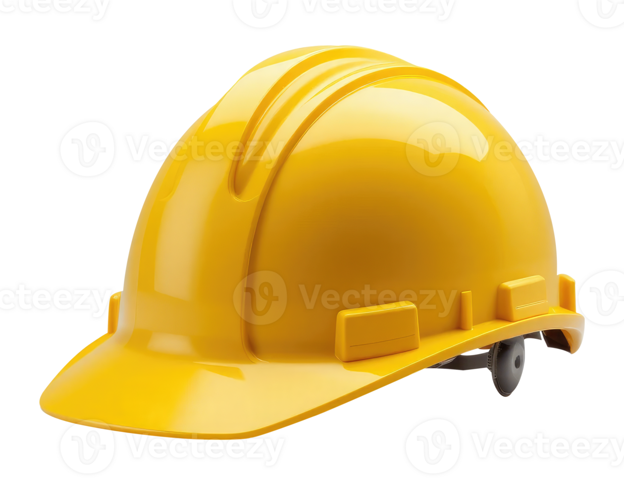 Yellow Safety Helmet Mockup Isolated on Transparent Background png