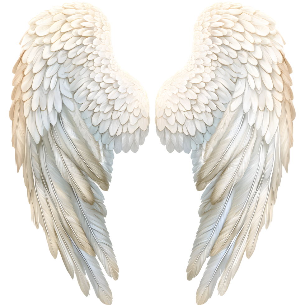 Angel Wings Pair on Transparent Background in Detailed Style png