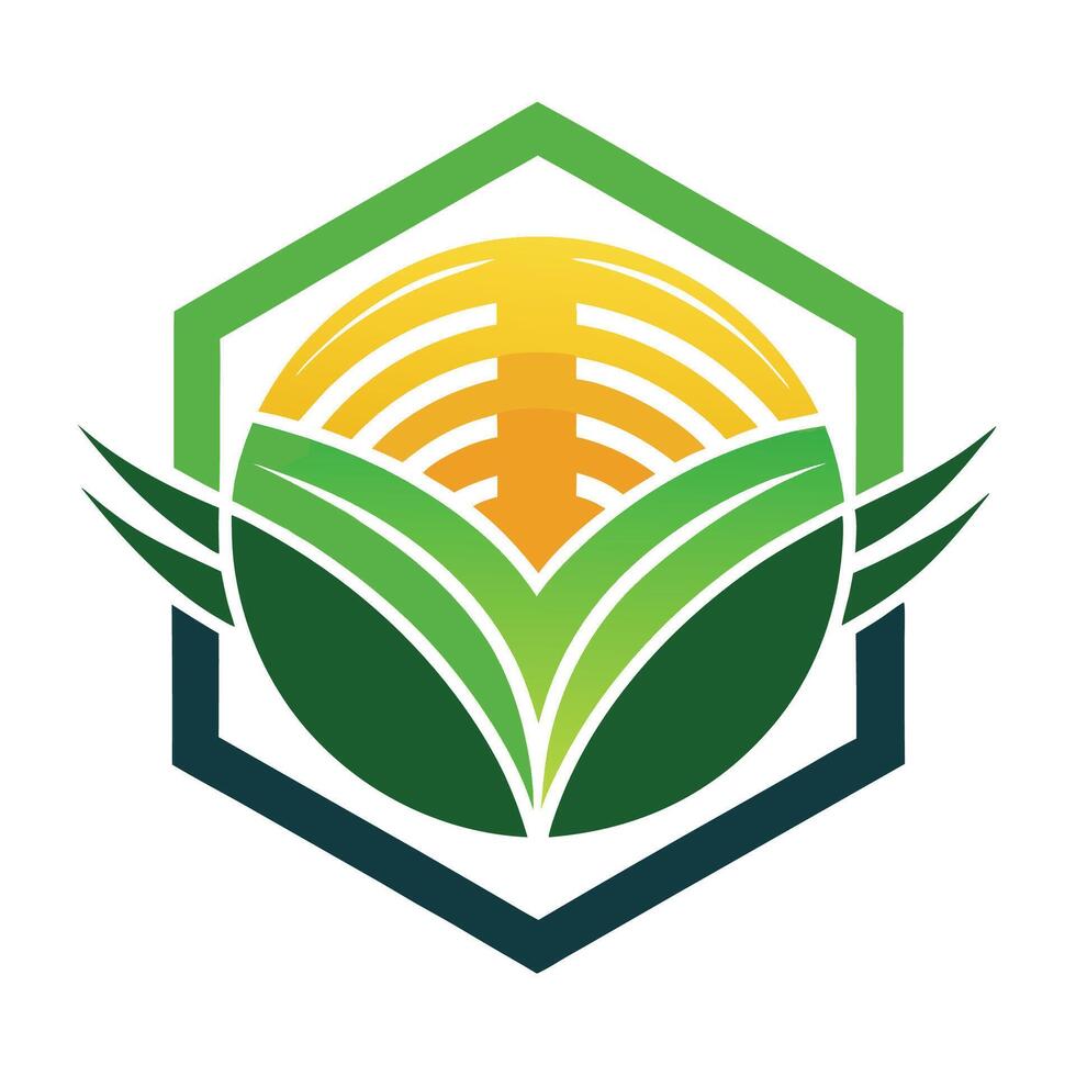 Modern logo design for digital agriculture emphasizing innovation and sustainability in farming technology vector