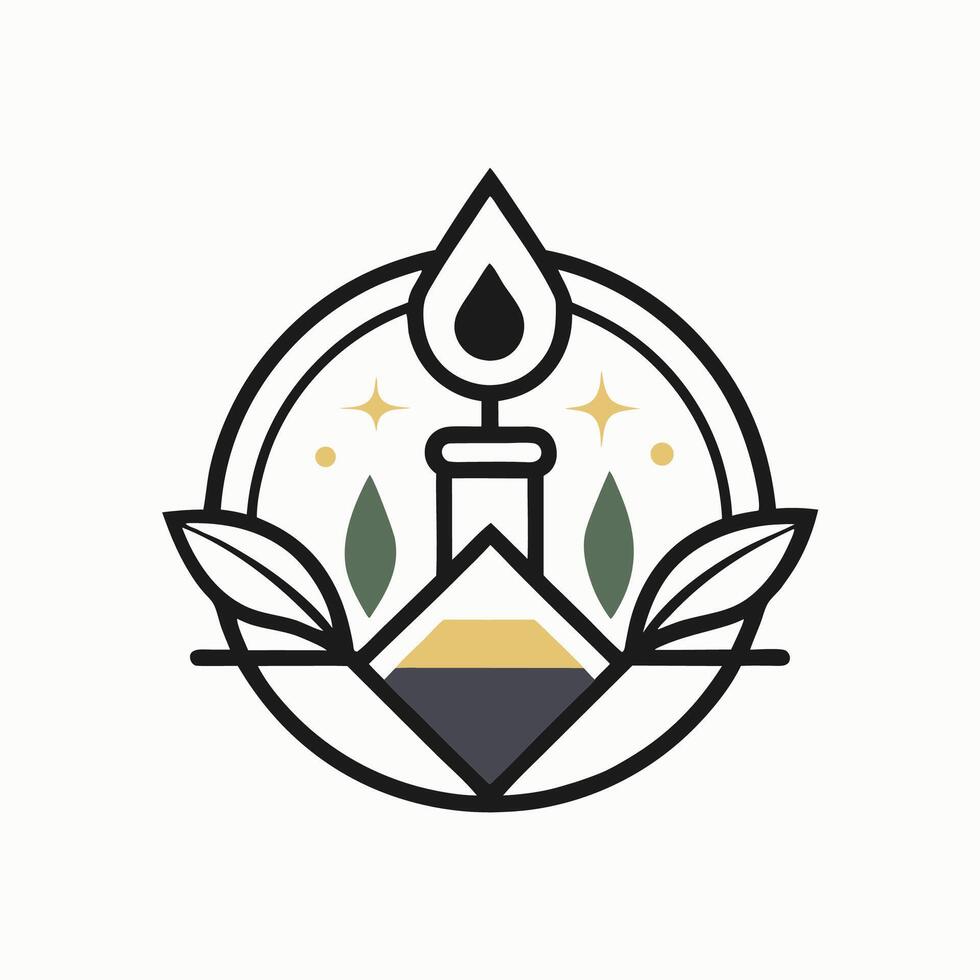 Modern minimalist logo design for a fragrance house highlighting sensory elements with a sleek and elegant style vector