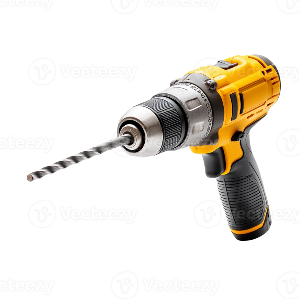 Close-up of a powerful cordless drill for various tasks. png