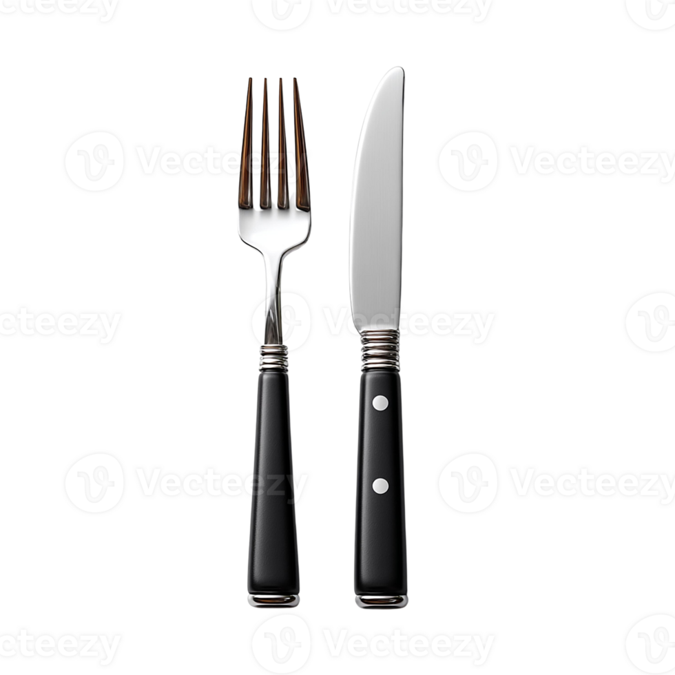 Elegant knife and fork set for fine dining experiences. png