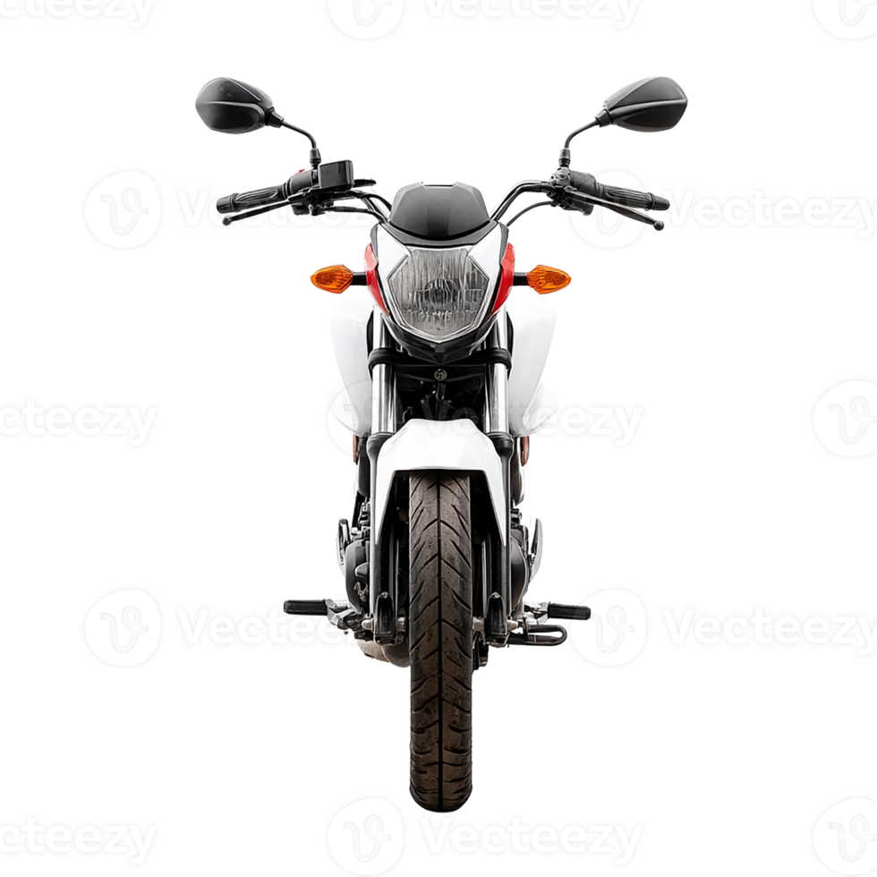 Modern motorcycle showcasing sleek design and powerful features. png