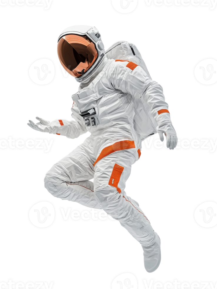 Weightless Wonder. A Vibrant Rendition of an Astronaut in Cosmic Exploration png