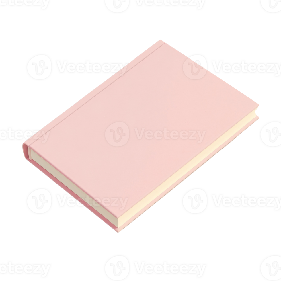 Soft pink notebook with blank cover offering possibilities of literary creation png
