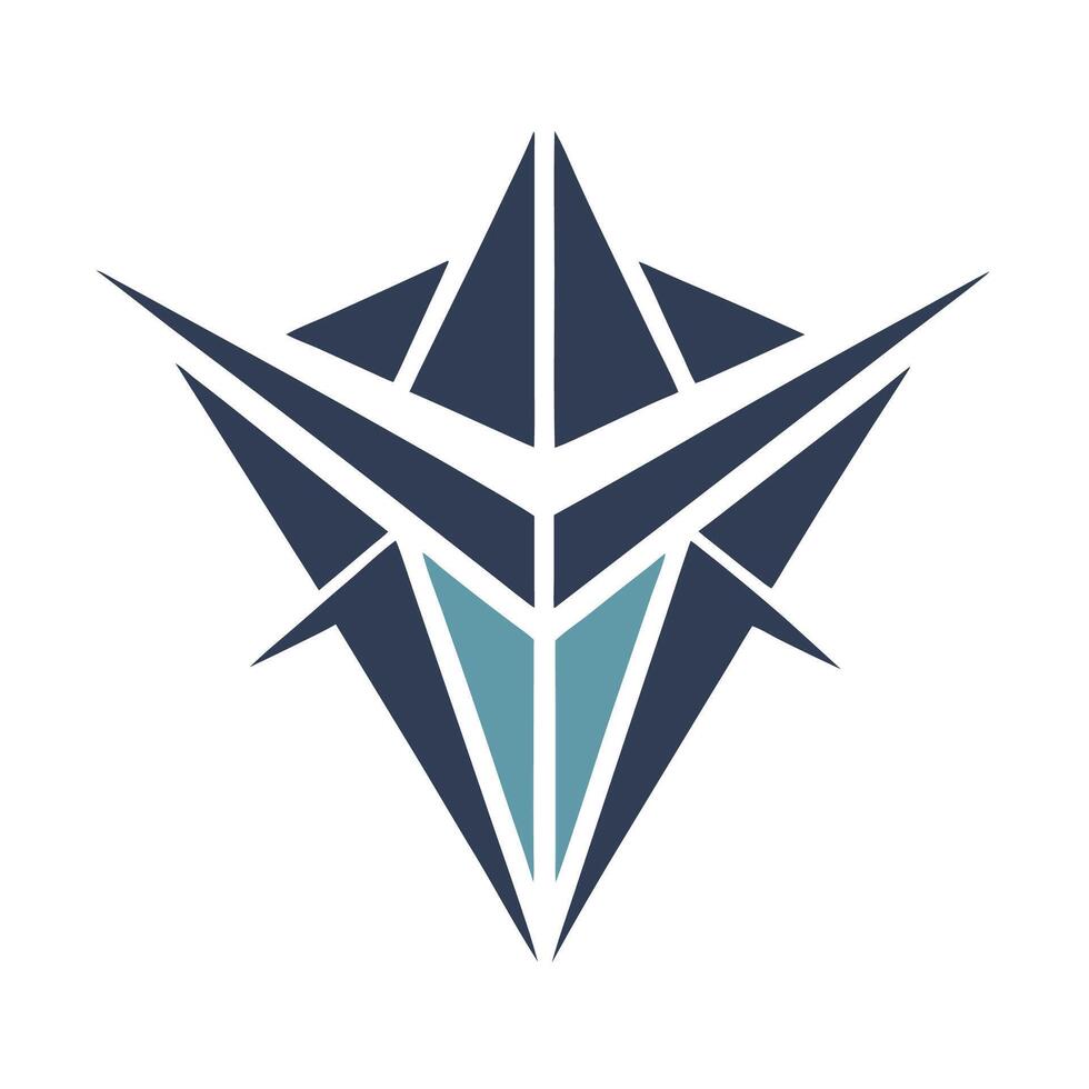 Minimalist logo design that captures the essence of cutting, showcasing angular shapes and a modern aesthetic suitable for various branding applications vector