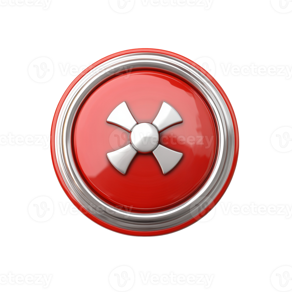 Crimson circular emblem with radiant metallic cross, a design on transparent setting png