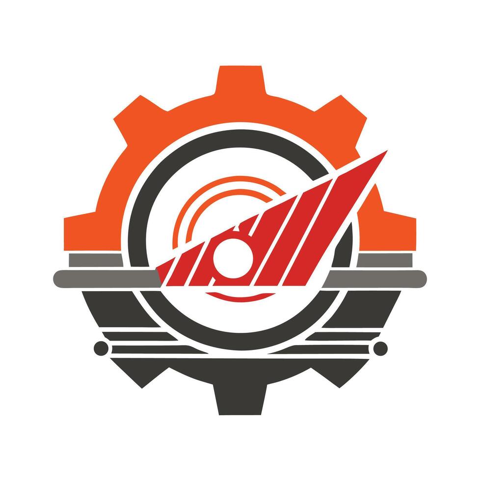 Minimalist automotive parts logo featuring precise design elements with gear and streamlined shapes representing innovation in the automotive industry vector
