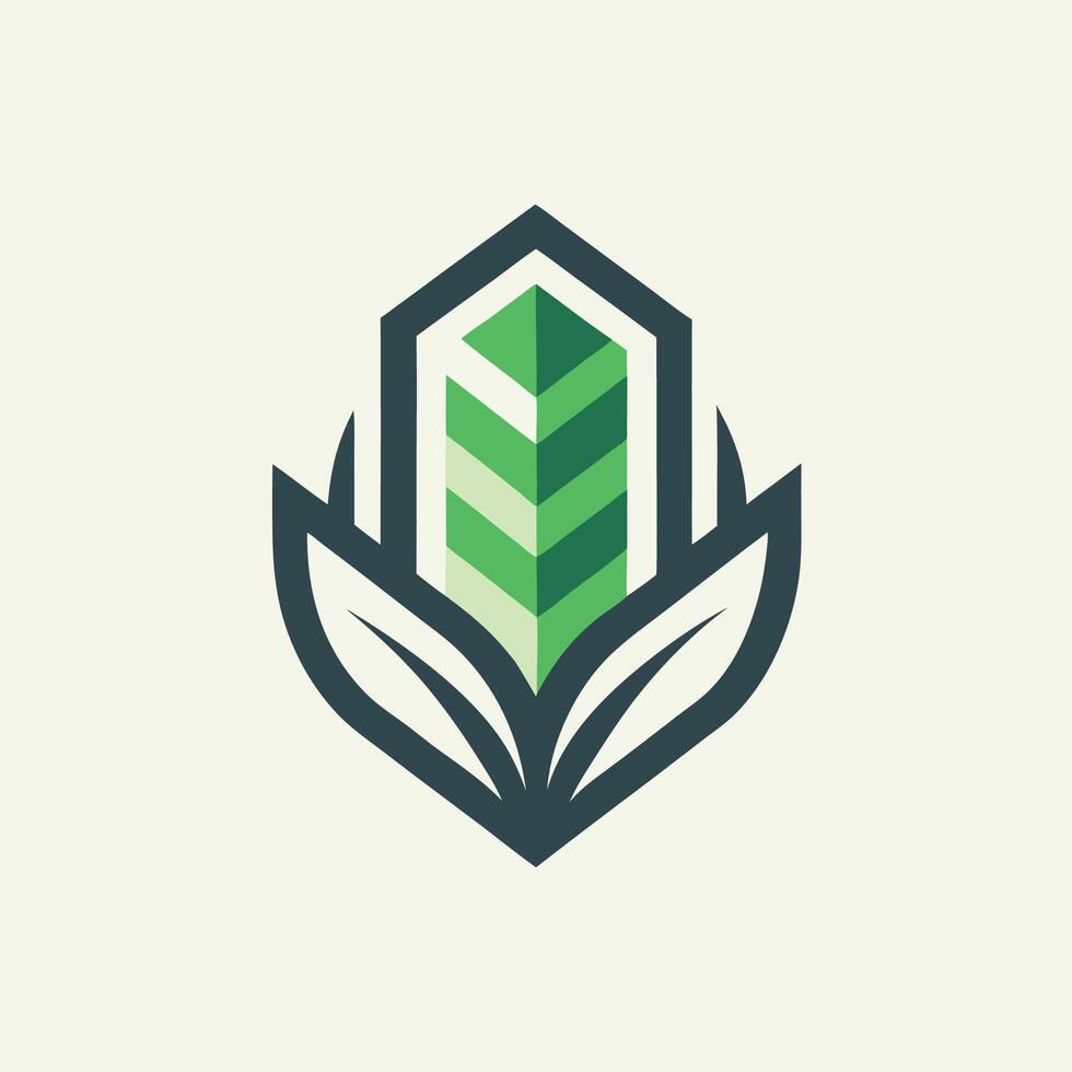 Sleek minimalist logo designed for a vertical farming startup highlighting innovative agricultural practices and sustainability vector