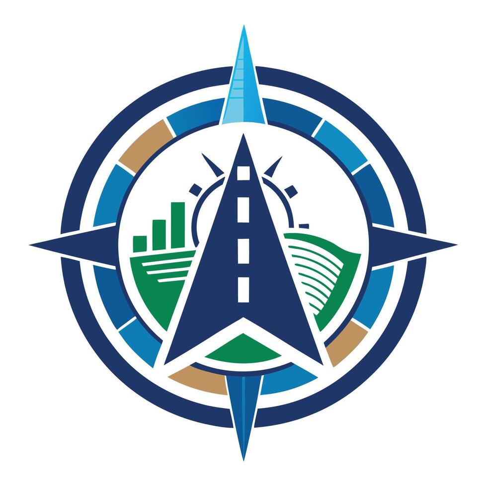 Professional logo design for financial planning services featuring a compass and growth elements related to finance and agriculture vector