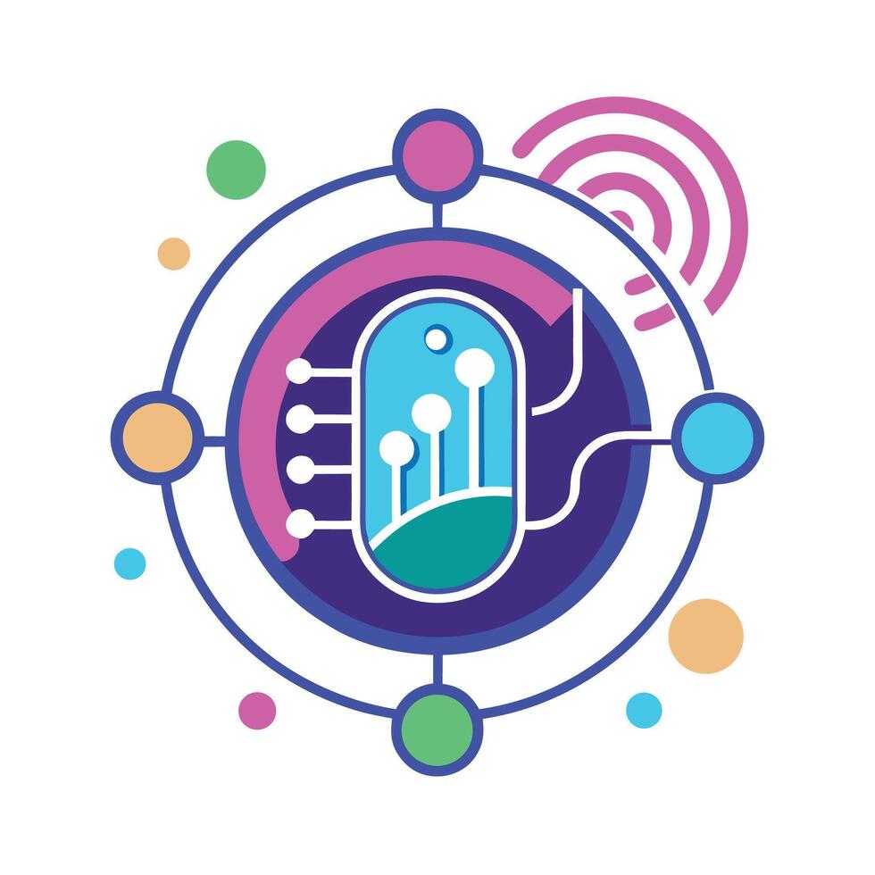 Minimalist logo design representing a microbiome therapy platform focusing on health and wellness through innovative treatments and technology vector
